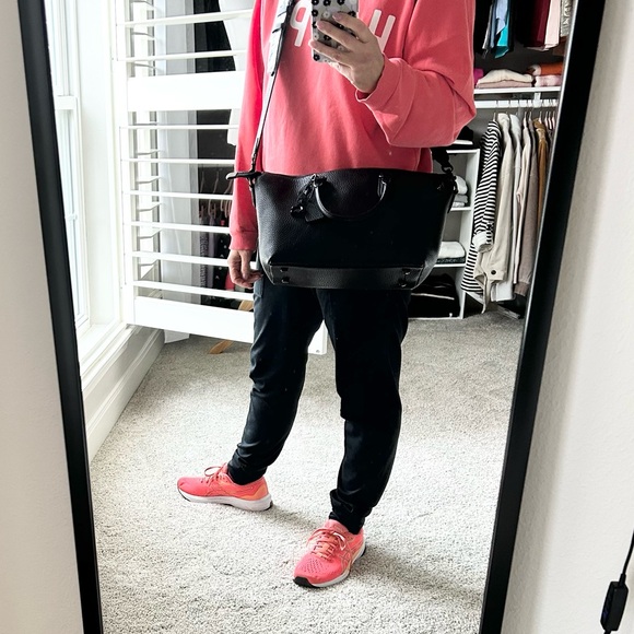 Coach Black Pebble Leather Cara Satchel NWT - Picture 15 of 16